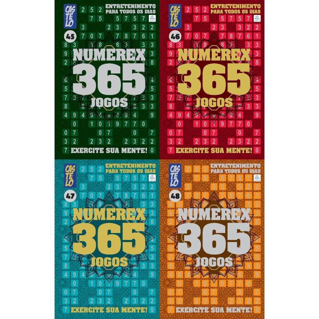 Livro Numerex 365 Jogos Numerix Números Numerox em Oferta na Shopee
