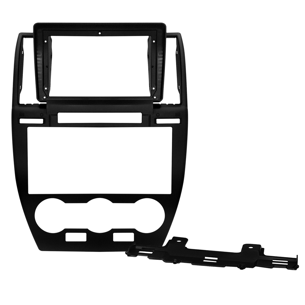 Moldura 9 P Land Rover Freelander 2  2007 A 2012 Painel Multimídia 2din Preto Fosco Alto  Acabamento