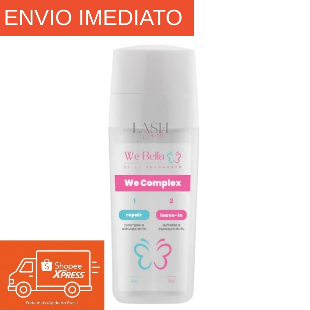 We Complex pos Lash Lifting e pós Browlamination passo 1 repair + passo 2 Leave-in