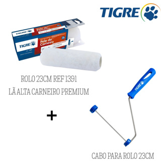 Rolo de Lã de Carneiro Alta Premium 23cm Ref. 1391 Tigre em Oferta na Shopee