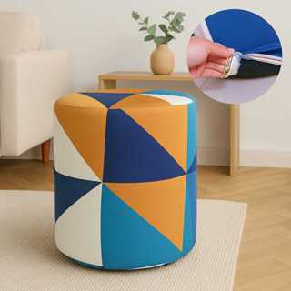 Capa Puff Redondo Malha Gel Elástica | Protetor de Puff Lavável 40x35cm em Oferta na Shopee