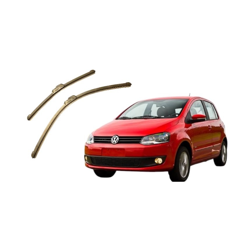 Kit de 2 Palhetas para Limpador de Parabrisa Dianteiro  para Vw Fox 2003 Até 2009