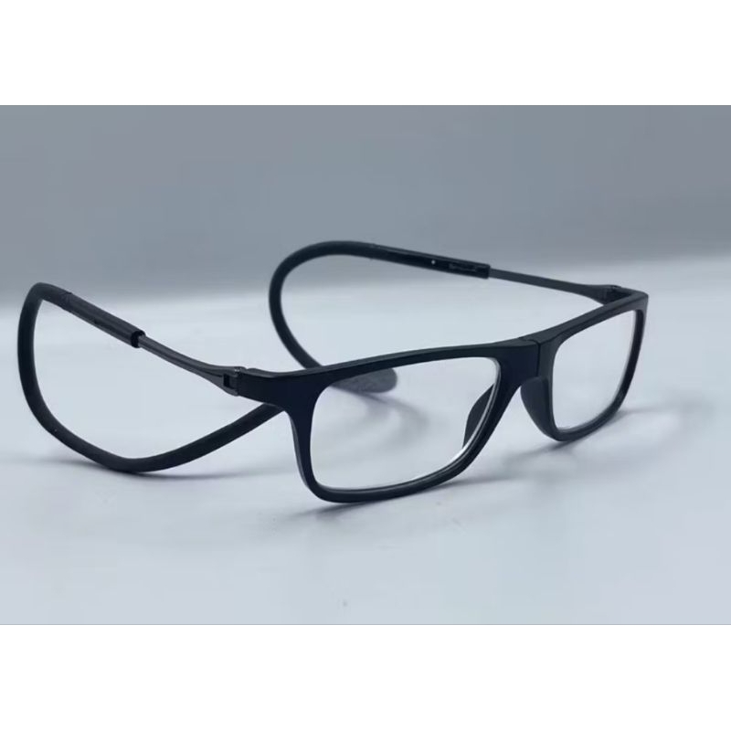Óculos Armação Acetato e Metal Imã No Meio Pequeno Retangular Masculino e Feminino Unissex Moderno