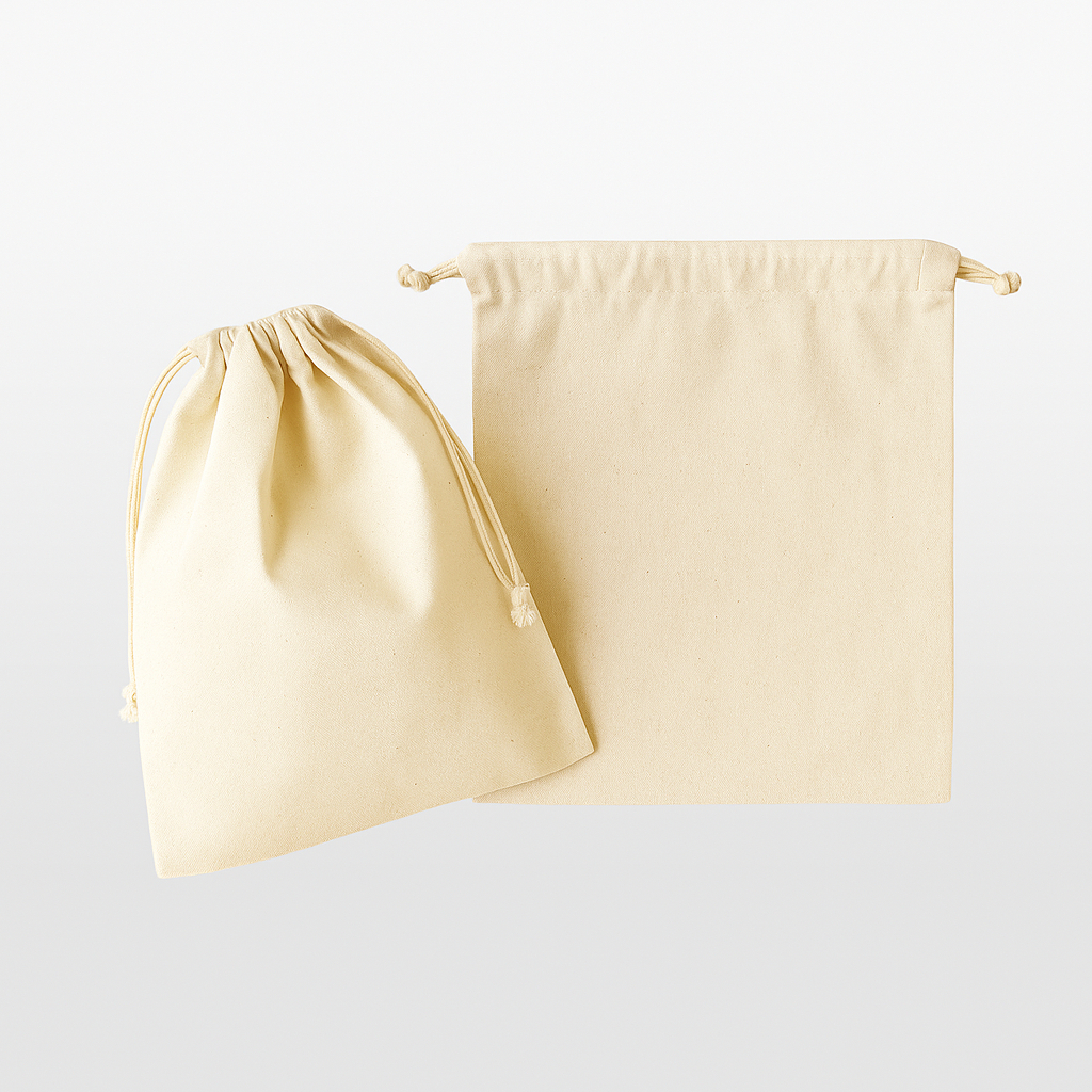 Kit Saquinhos Ecobag 25LargX30Alt 100% Algodão Cru Sem Estampa Ecológico