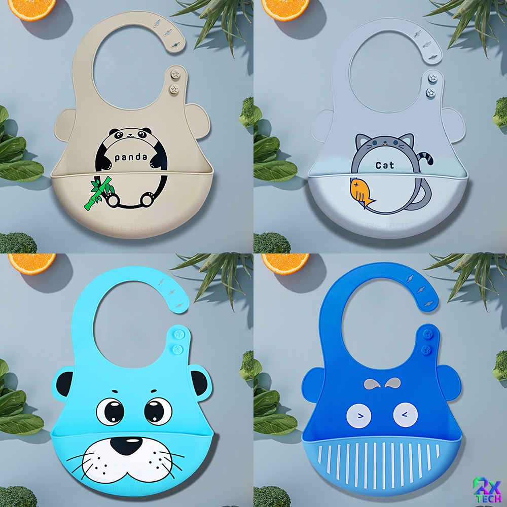 Menino Babador De Silicone Bebê Impermeável Migalhas Infanti Submetido A testes De Qualidade Internacionais Saúde E Segu