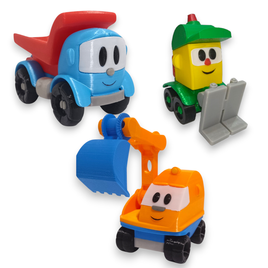 Kit Leo O Caminhao Lifty E Scoop 3 Brinquedos Impressão 3d
