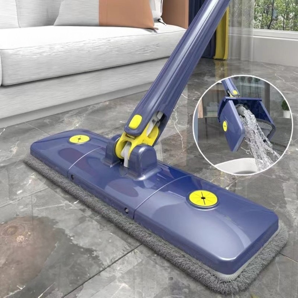 Mop Flat Plano Lava e Seca Microfibra Articulado Gira 360 Cabo 1,4m
