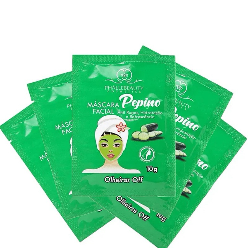 Máscara Facial anti olheiras PEPINO PhalleBeauty