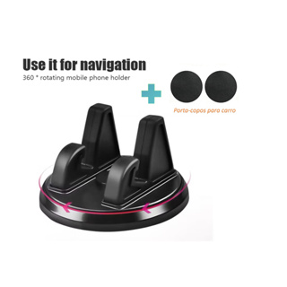Suporte para Celular para Carro Universal | Suporte de Painel com Base Giratória 360° e Ajustável em Oferta na Shopee