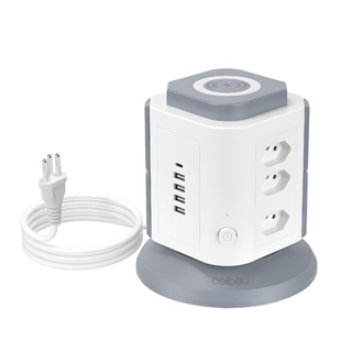 COIBEU Regulador de Energia com 9 Tomadas, USB e Wireless  2200W em Oferta na Shopee
