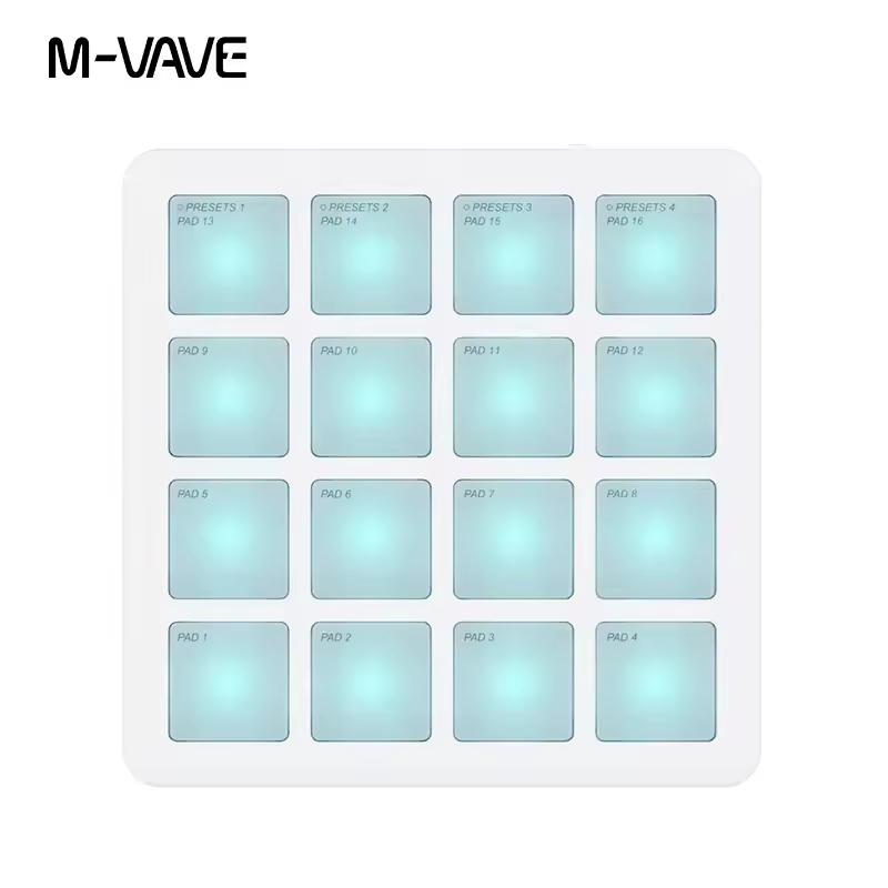 M-VAVE SMC-PAD Pocket Pad Controlador MIDI sem fios portátil 16 pads Adequado para percussão DJ Arranjador musical