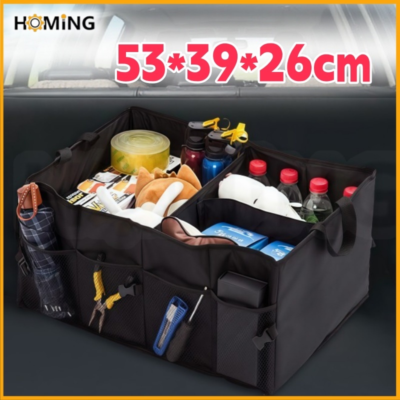 Organizador Porta Malas Carro Dobrável Com Placa de Base/Alça para Veículos Viagens Uso Diário