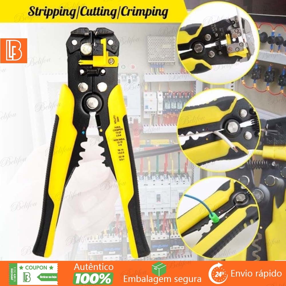 Alicate Automático Decapador Crimpador Eletricista Descacador Fios Decapador Fio Automático 5 Em 1