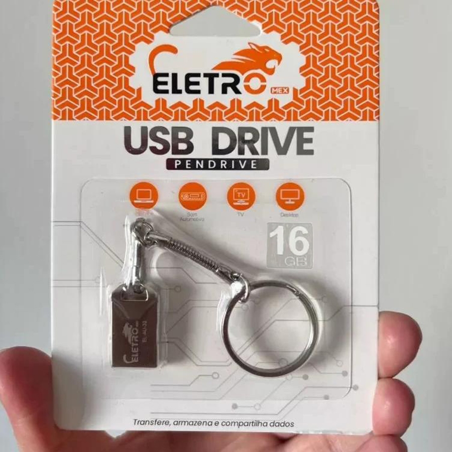 Novo Mini unidade flash USB anti-perda de metal luva de metal com chaveiro 8GB 16GB 32GB 64GB