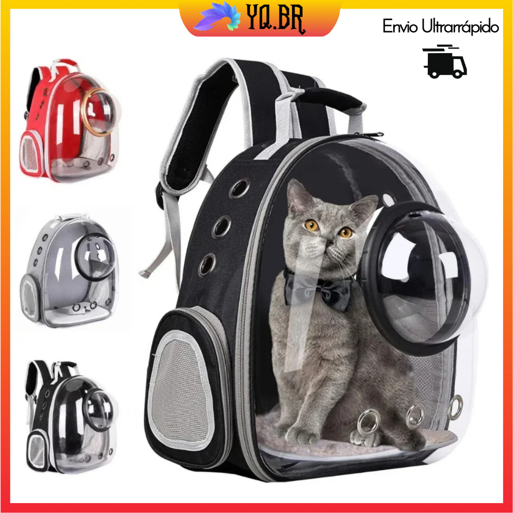 Mochila Bolsa Pet Visão Panorâmica Astronauta Color Gato Ou Cachorro Visão Panorâmica Em Acrílico em Oferta na Shopee