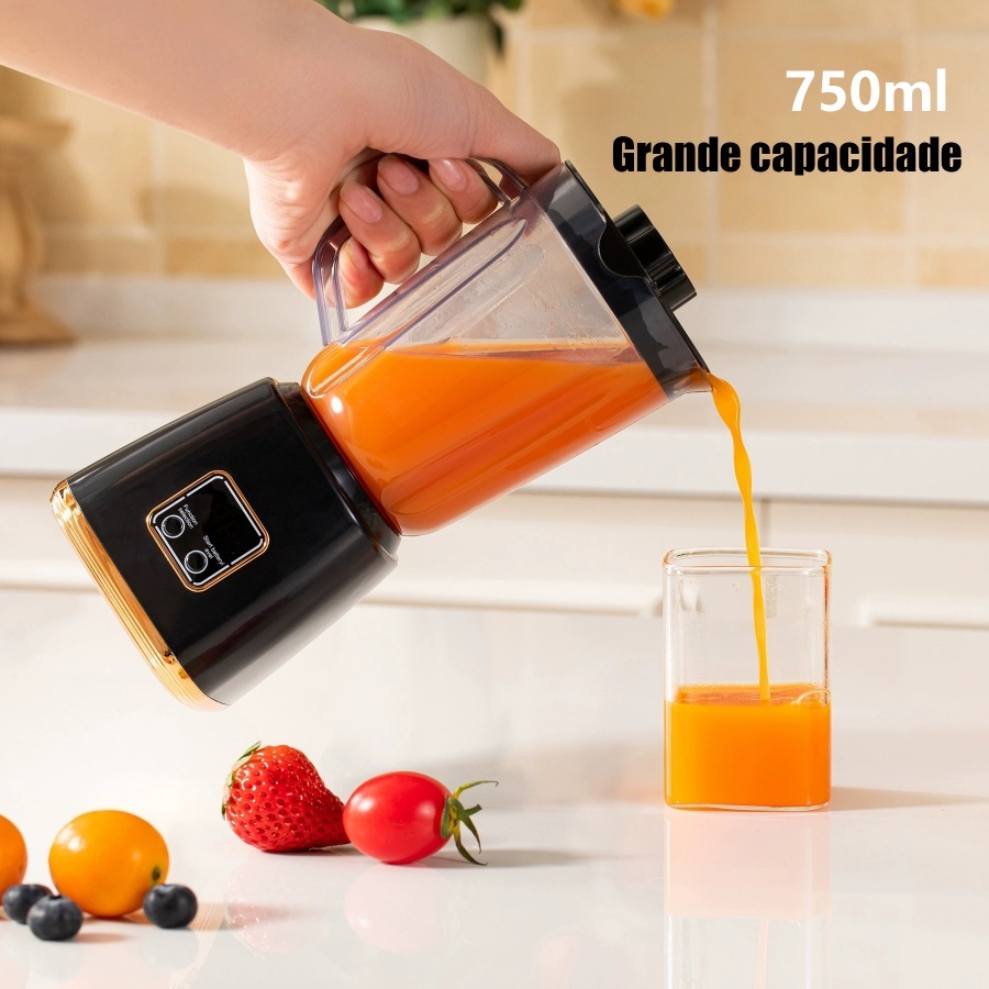 Display Digital Copo de Suco Portátil Doméstico Pequeno Juicer Multifuncional Copo de Suco em Oferta na Shopee