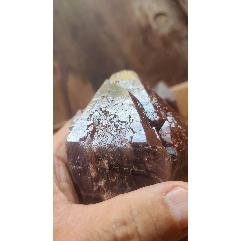 Ametista Super Seven Cacoxenitas, com  Trigonicos Record Keeper , de 350/450 Gr