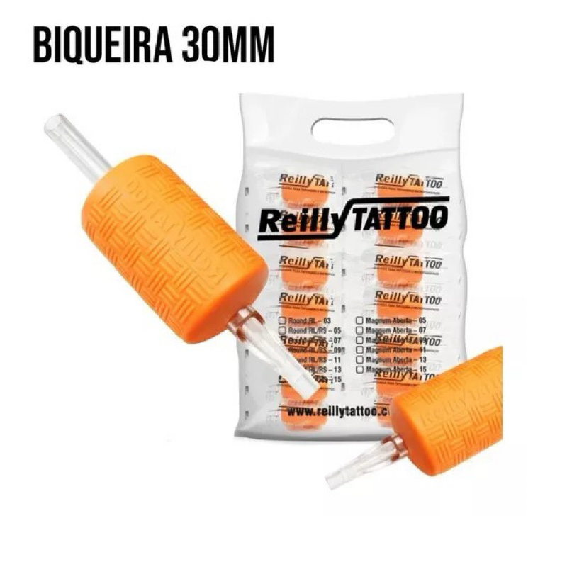 20 Unds Biqueira Reilly Tattoo Tatuagem Traço Bico 30mm