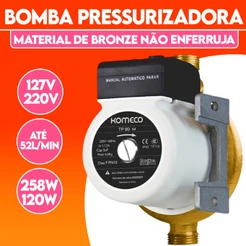 Bomba Pressurizadora 127/220V Garantindo Fluxo Forte e Constante