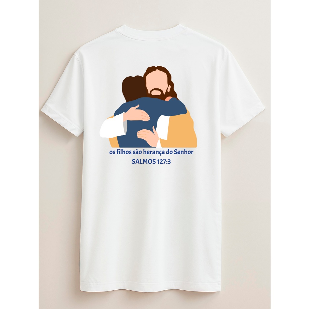 Camisa Gospel Juvenil e Infantil 2 ao 16 anos 100 Algodao Eu sou a Herança Unissex