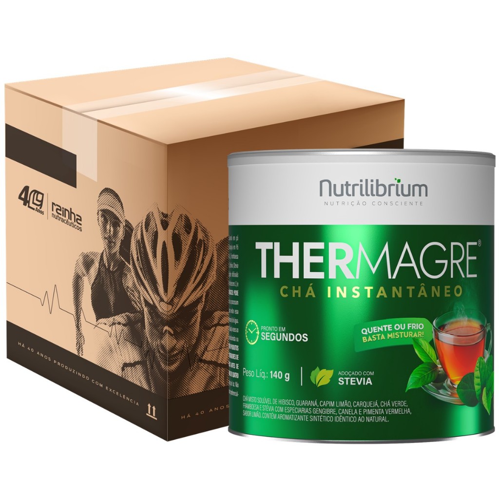 Kit 9x Thermagre Chá Solúvel 140g Nutrilibrium