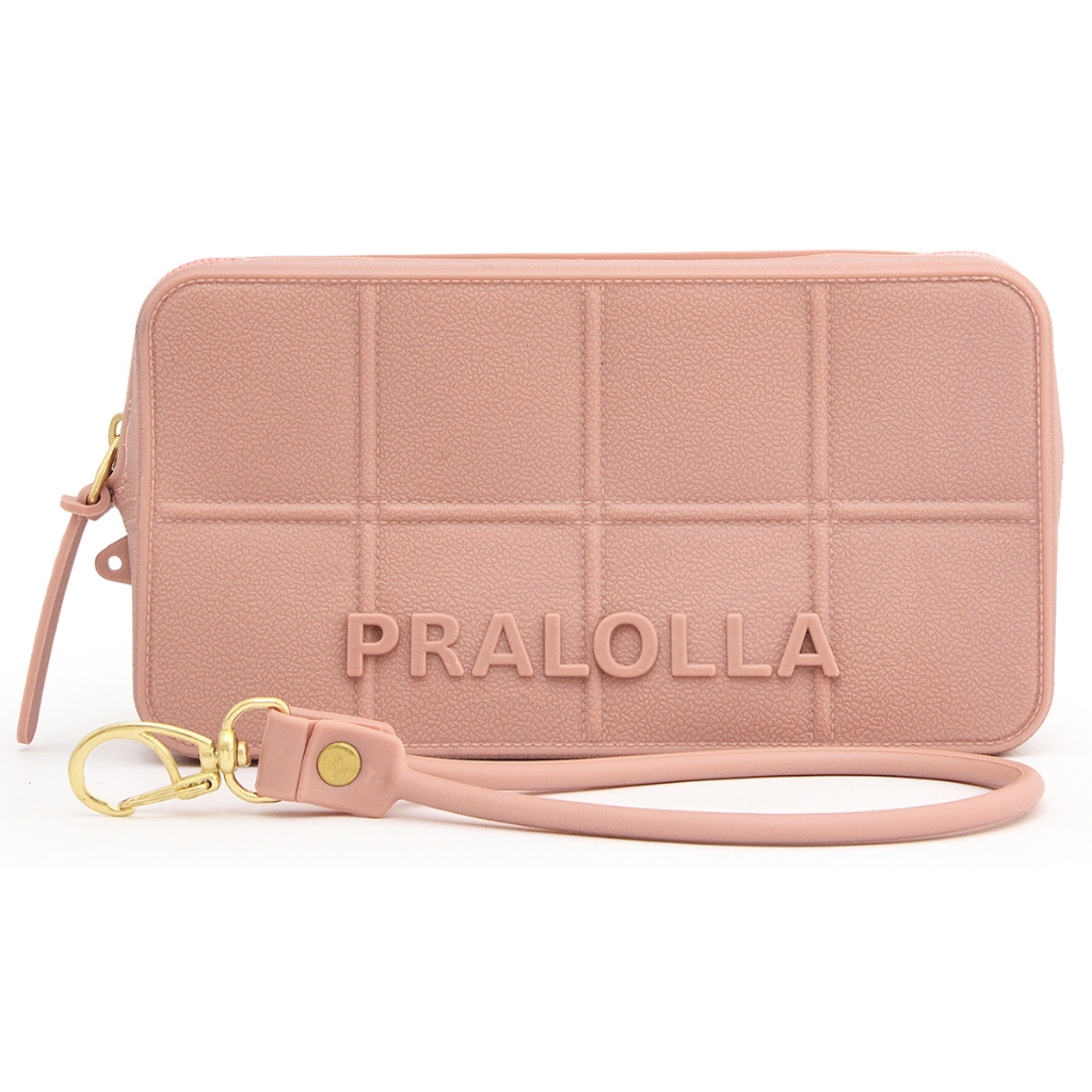 Carteira Pralolla Feminina Emborrachada com Alça de Pulso Removível