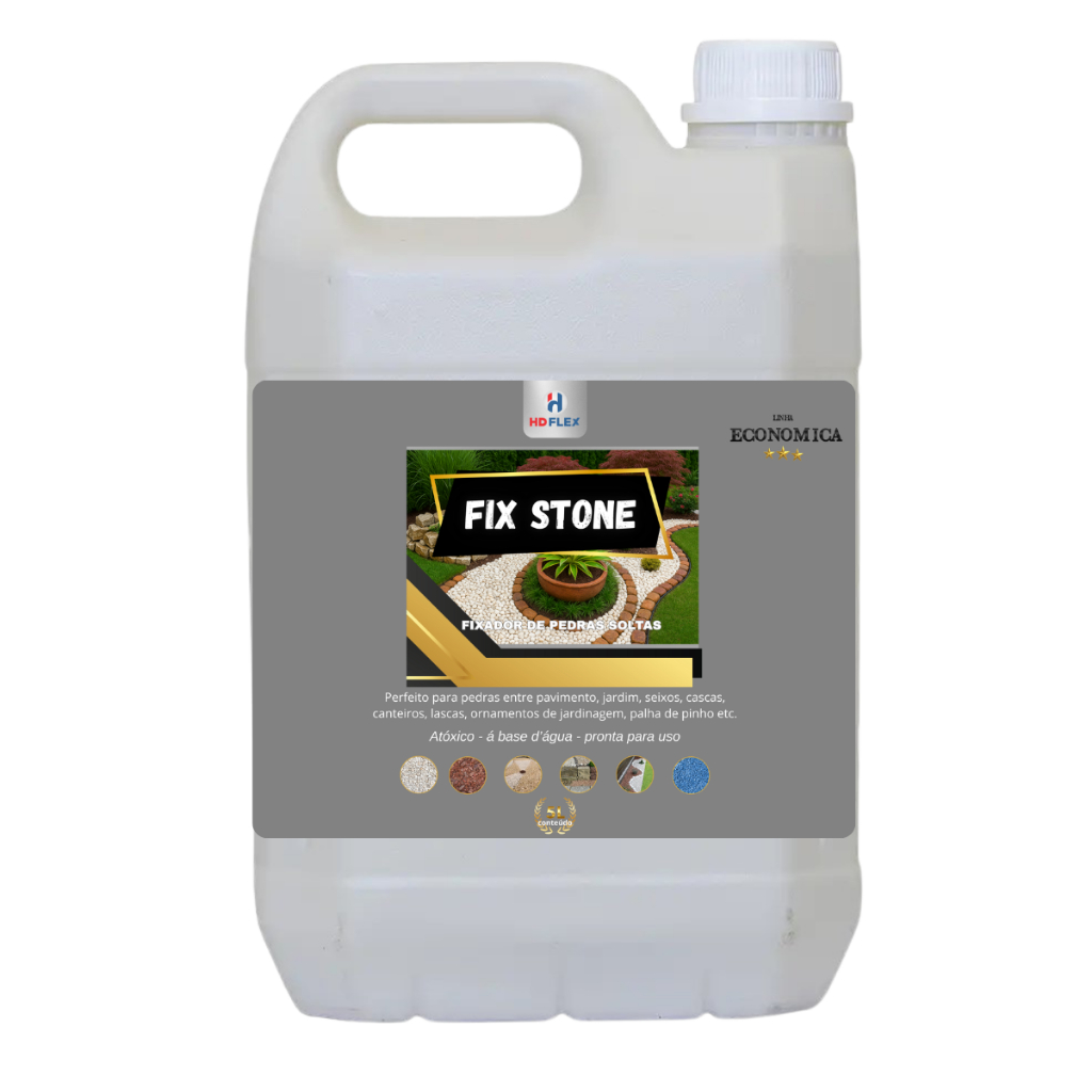 Fixador De Pedras Fix Stone 5l - Para Pedras de Jardins Decorativas Seixos Lascas Canteiros em Oferta na Shopee