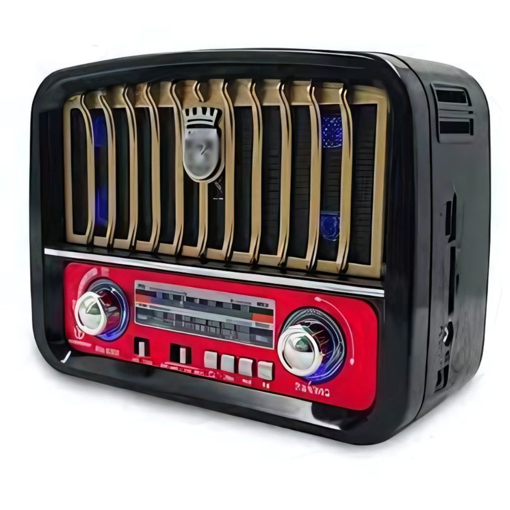 Radio Am Fm Retro Vintage Bluetooth Mp3 Usb Pen Drive Bivolt Recarregável Com Lanterna
