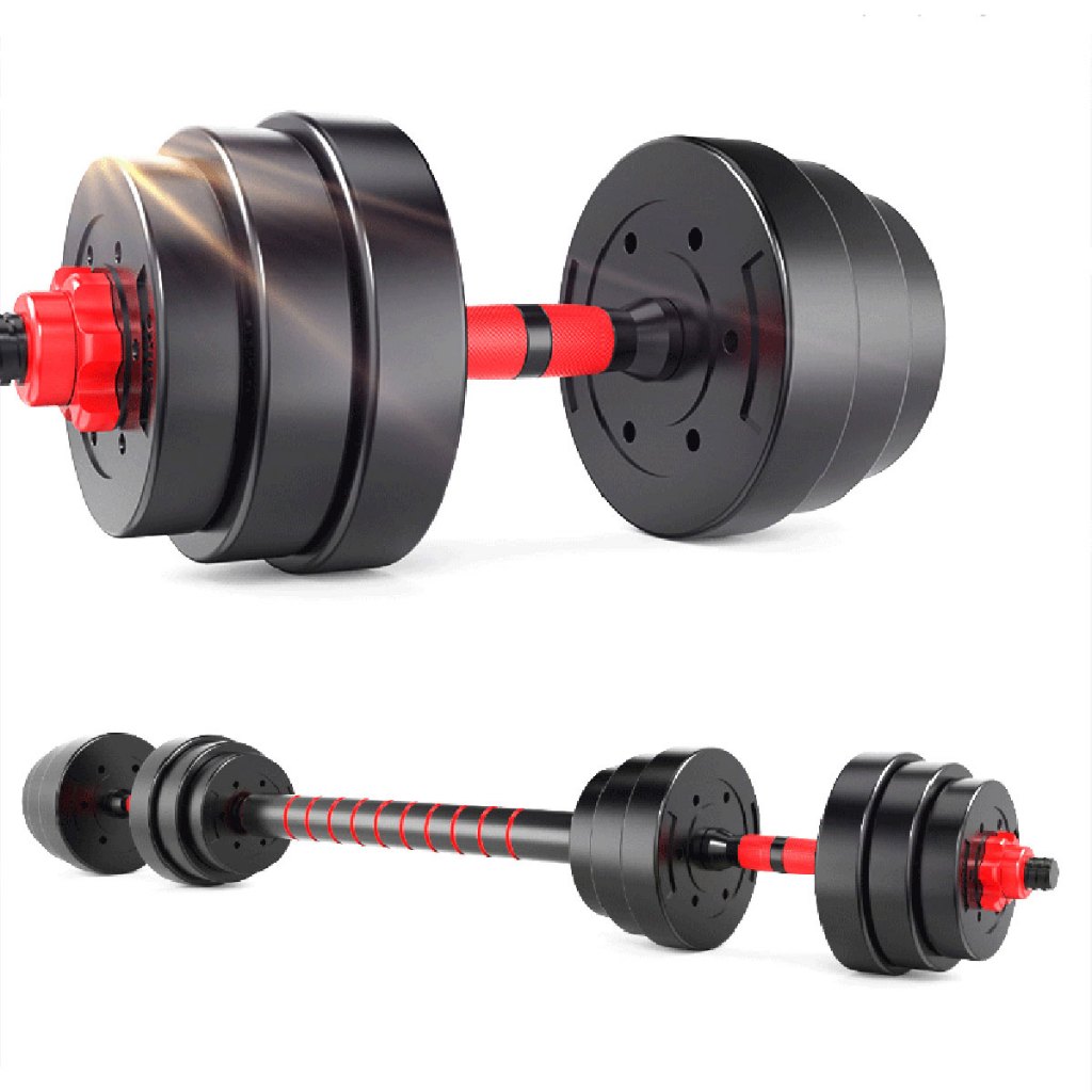 Halteres Kit Ajustável 20kg Crossfit Treino Academia Treino VERMELHO