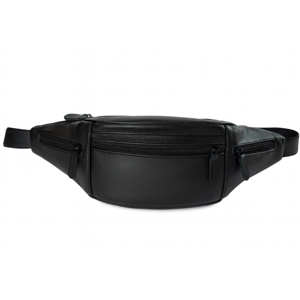 Pochete de couro bovino legitimo ultra resisrente. Alça regulavel em couro e nylon. 5 Divisorias 01