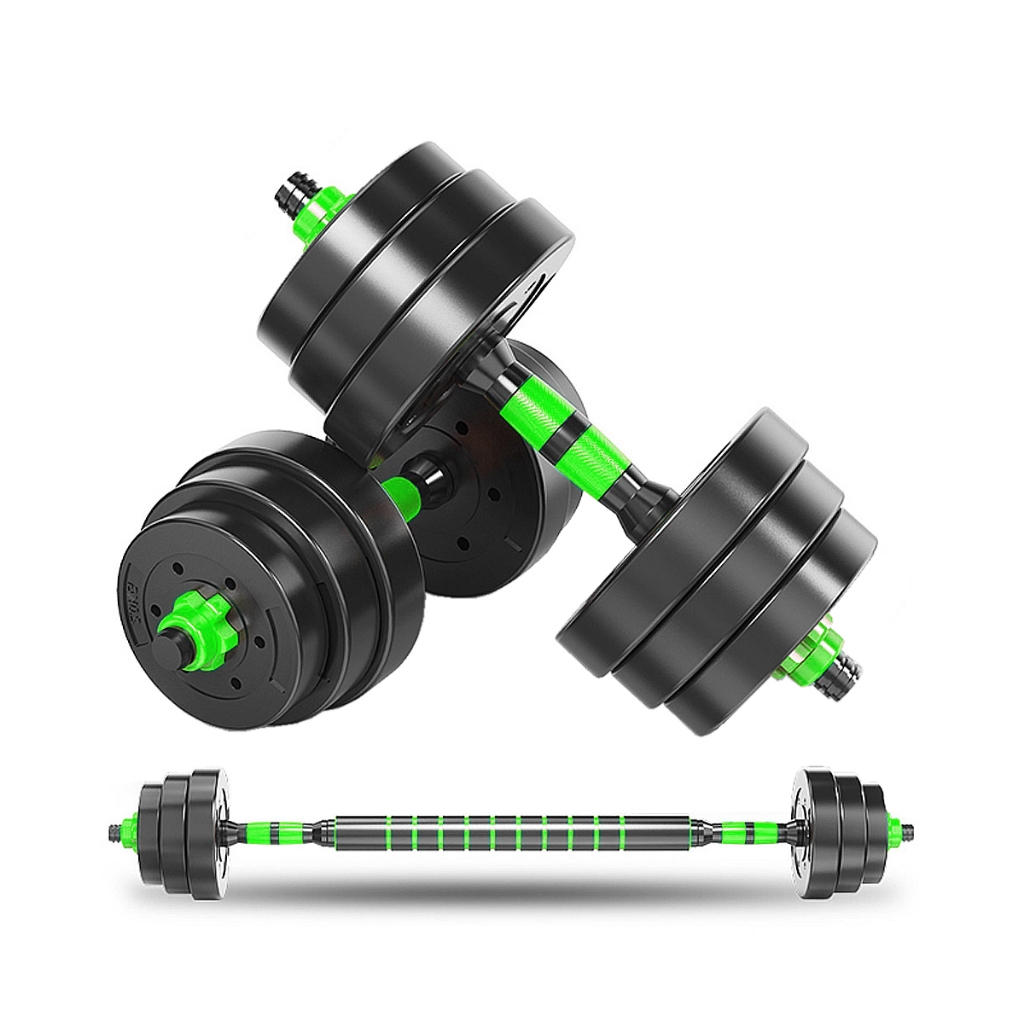 Halteres Kit Ajustável 20kg Crossfit Treino Academia Treino VERDE em Oferta na Shopee