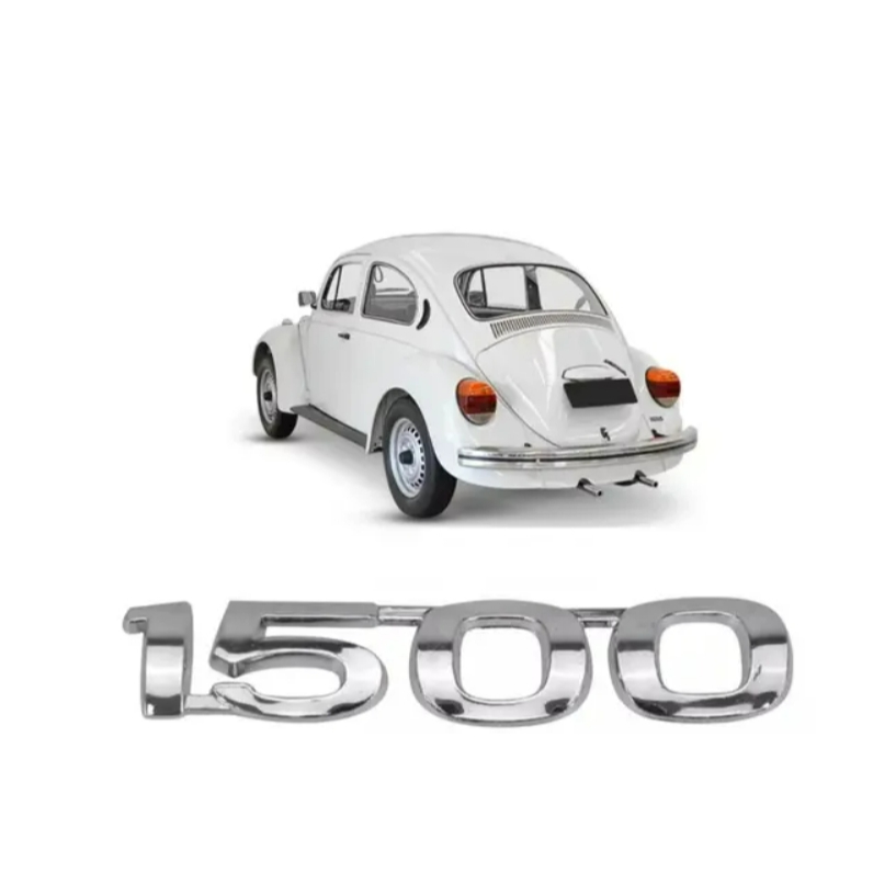 Emblema Adesivo 1500 Capo Traseiro Para Fusca 1970 a 1986