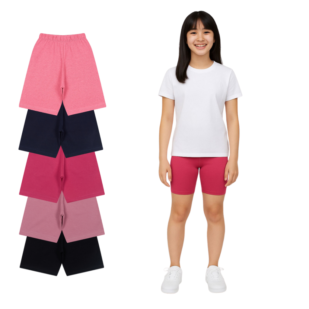 SHORTS CICLISTA COTTON INFANTIL E JUVENIL MENINA ESCOLAR em Oferta na Shopee