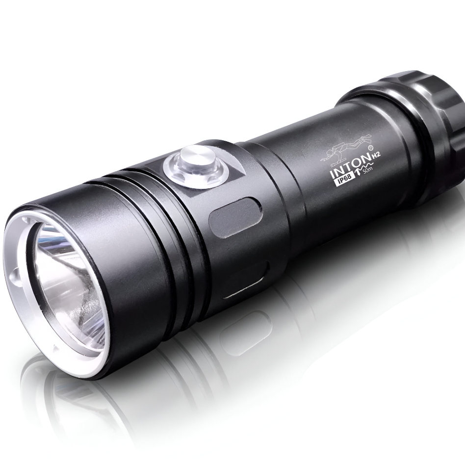 Lanterna Mergulho Pesca 1200 Lumens H2 100% Xml L2 Resistente Inton A Prova D' Água Recarregavel em Oferta na Shopee