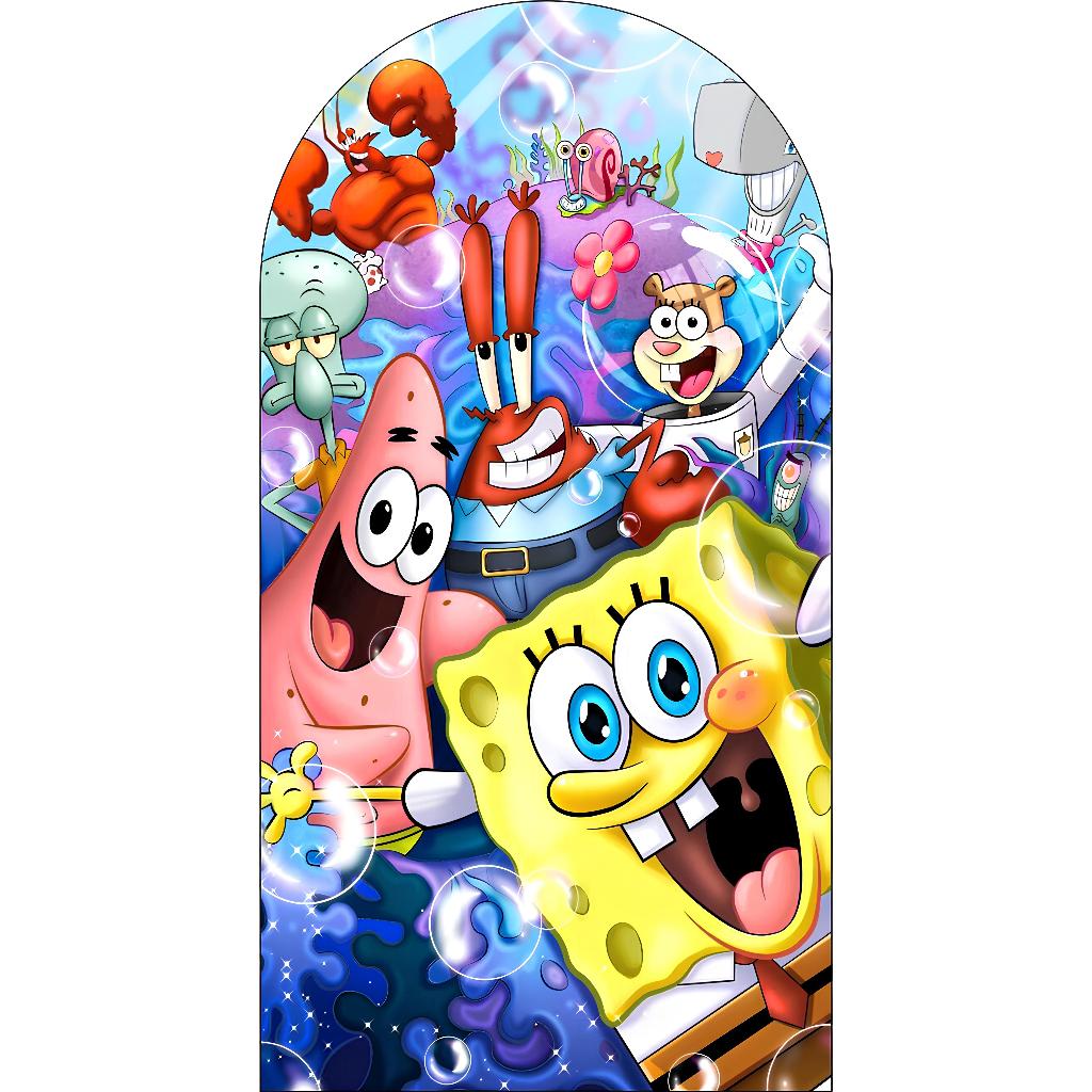 Painel para Festas, Bob Esponja, Romano 2x1 ou Vertical 2x1