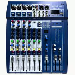 Mesa de Som Profissional Soundcraft Mi-8 Analógica 8 Canais USB Stereo MI 8 Estéreo