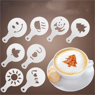Kit com 16 Moldes Stencil Barista Café Expresso Polvilhar Desenhos no Café em Oferta na Shopee
