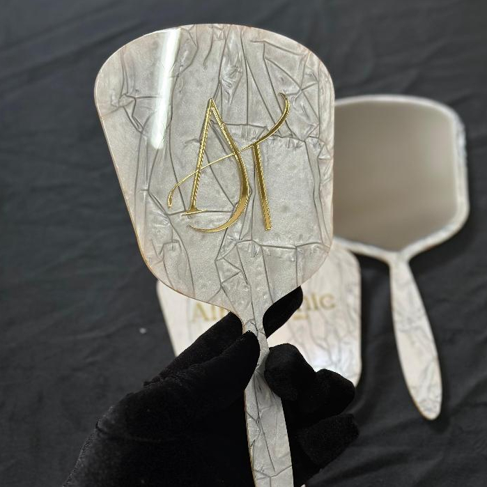 Espelho de Mão Personalizado Acrílico para Consultório Estúdio Clínica Design