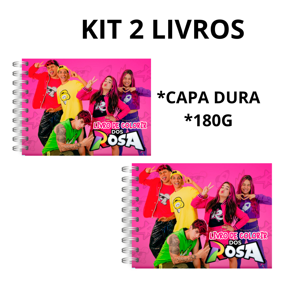 Kit 2 Livros Colorir Infantil PINKCOLOR+ PINKCOLOR PREMIUM 50 Pág. Premium Com AcetatO Envio Rápido DOS ROSAS