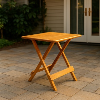 Mesa 70x70 Dobrável Madeira Maciça Bar Restaurante em Oferta na Shopee