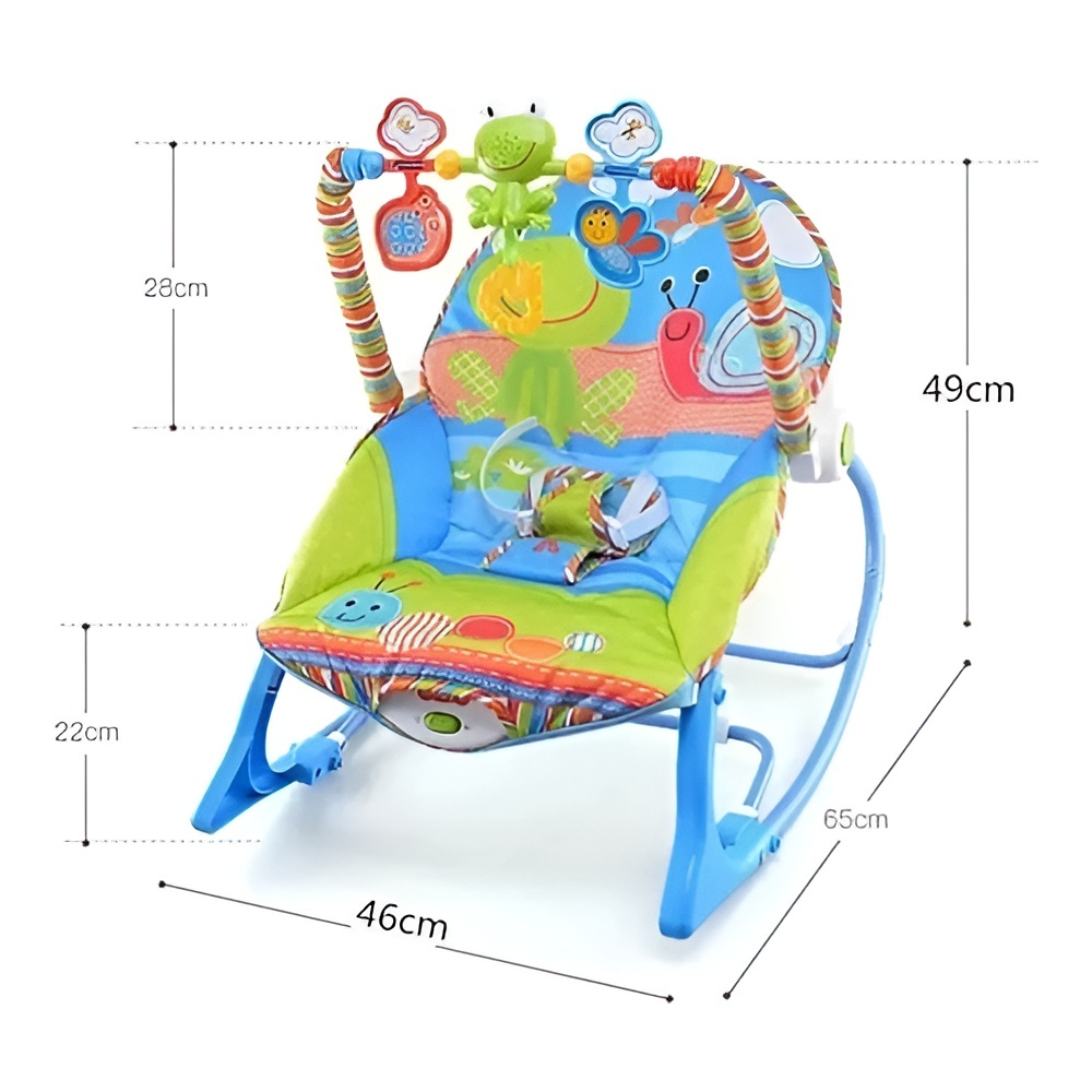 Cadeira de Descanso Elétrica Vibratória Musical para Bebês - Toys Import J240115019 — imagem 2 de 2
