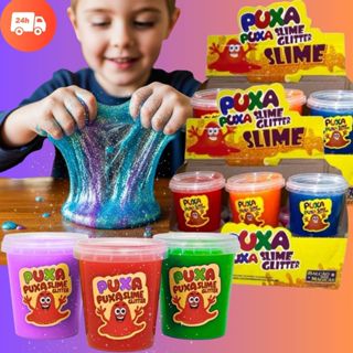 SLIME GLITTER 24 UNIDADES (2 CAIXAS) de 180g - Diversão, crinaças, lembranças, GLITTER, ATACADO em Oferta na Shopee