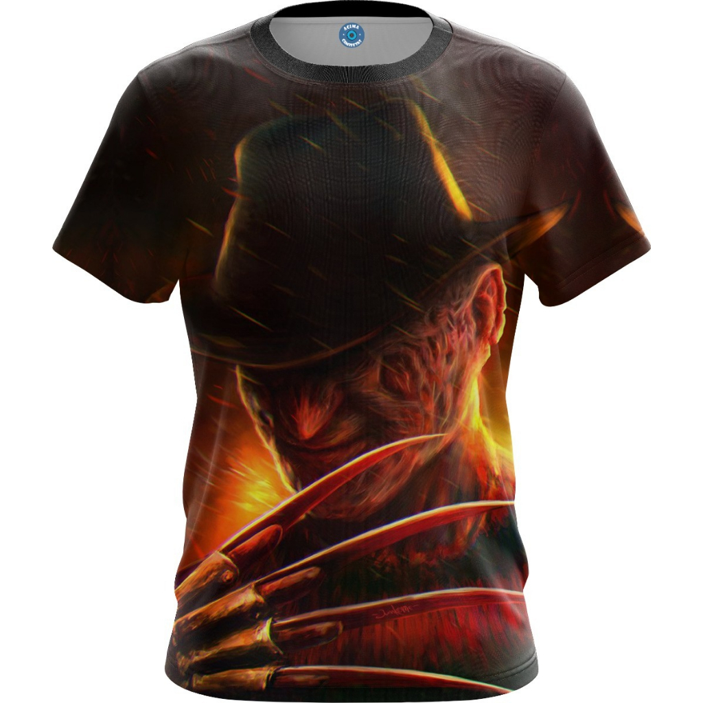 Camisa Estampadas Unissex Freddy Krueger Personagens