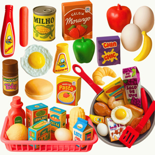 Kit Cozinha Brincar Frigideira C/ Comidinhas Infantil 31pcs Meninas Panelinhas Feirinha Presente em Oferta na Shopee