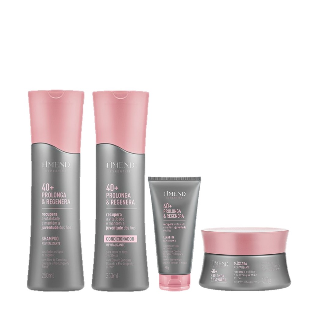 Amend Kit Expertise 40+ Prolonga e Regenera Sh. e Cond. 250ml + Másc. 300g + Leave-in 180g