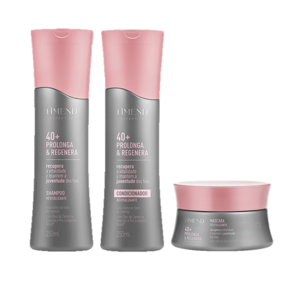 Amend Kit Expertise 40+ Prolonga e Regenera Shampoo e Condicionador 250ml + Máscara 300g