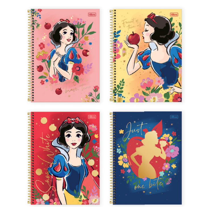 Caderno Espiral Capa Dura Universitário Connect 10 Matérias Branca de Neve 160 Folhas em Oferta na Shopee