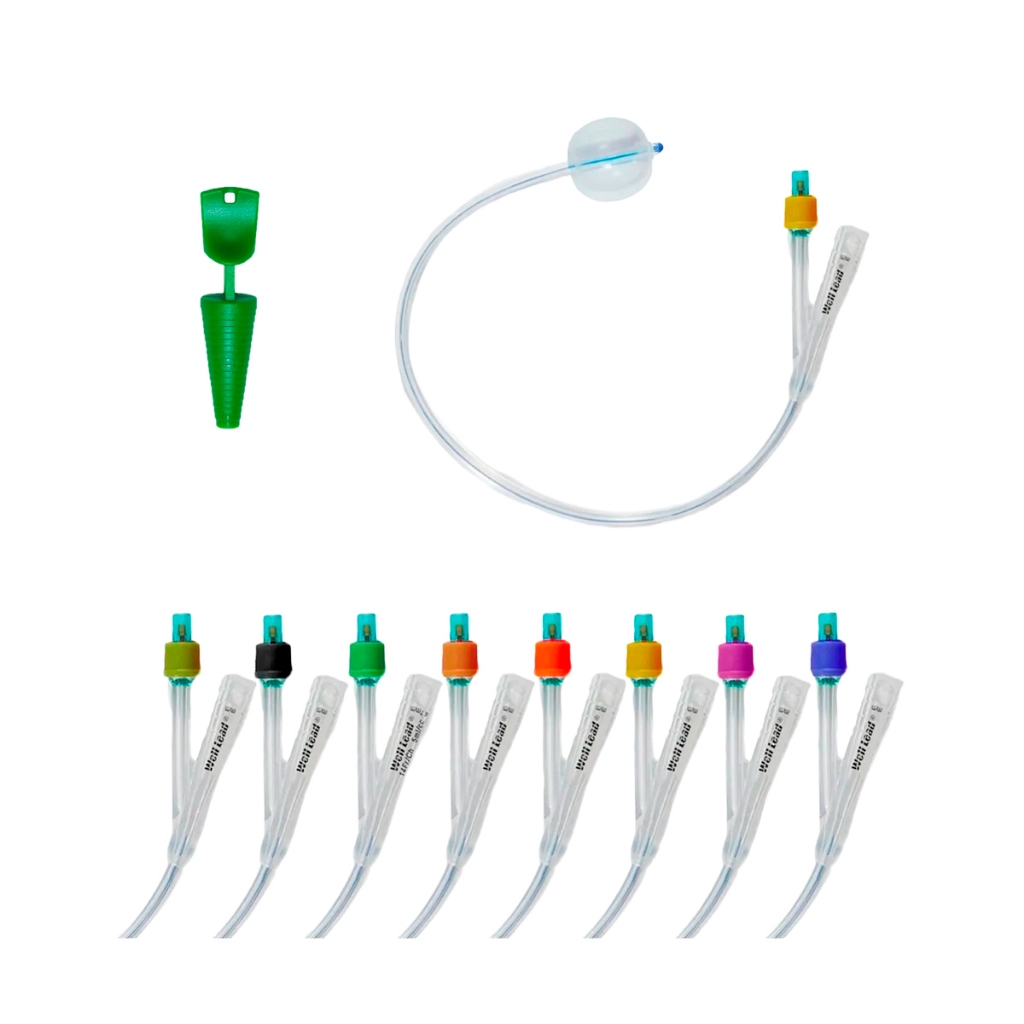 Sonda Foley Vesical Uretral De Demora Silicone 2 Vias + Tampa em Oferta na Shopee