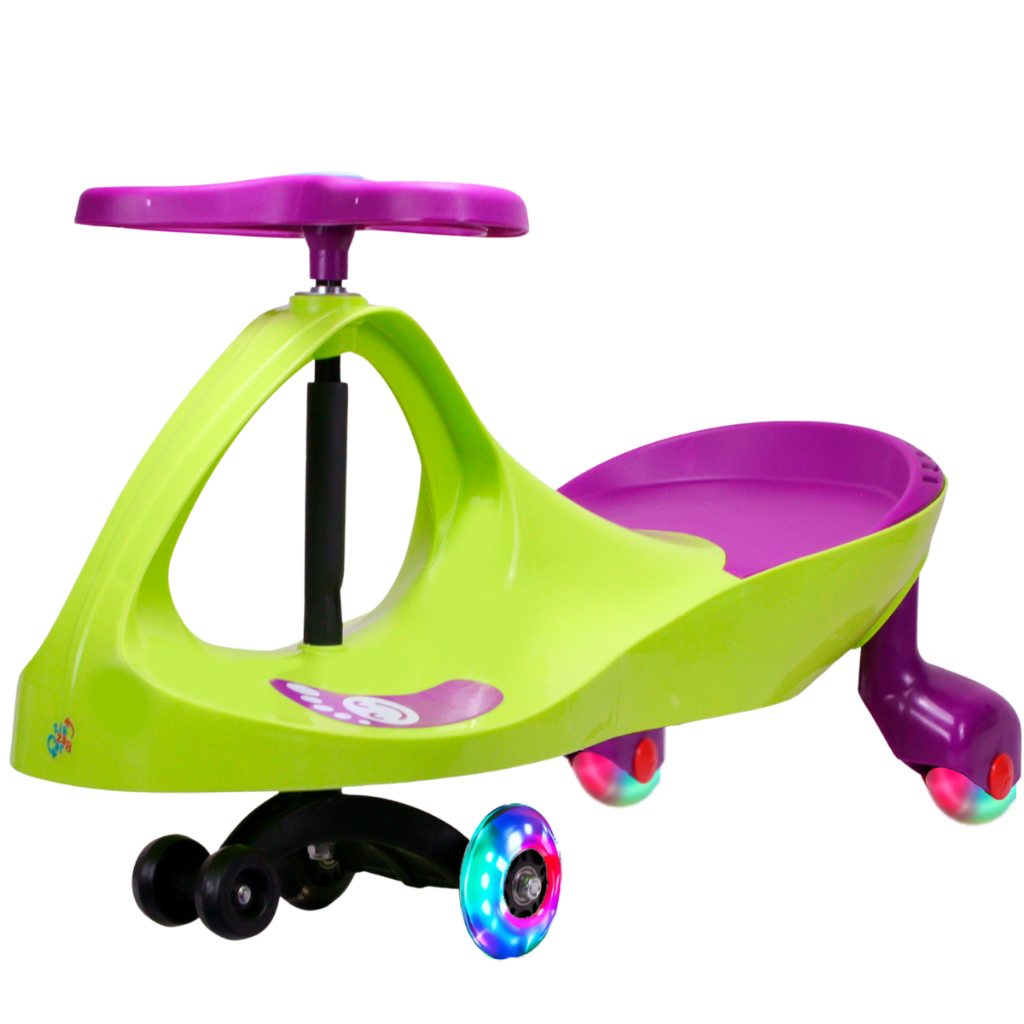 Carrinho Rolimã Zig Zag Car Verde e Roxo 360 Roda Led Infantil - Castela em Oferta na Shopee