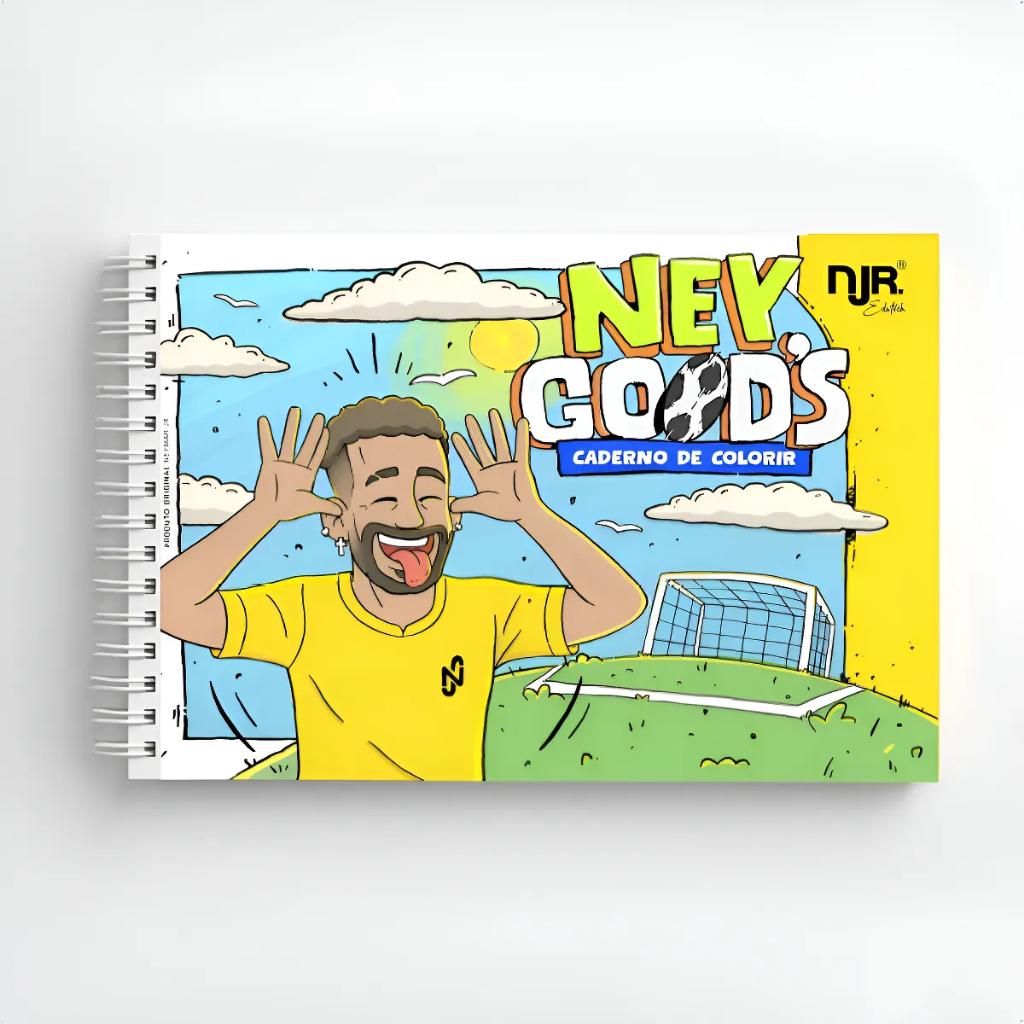 Ney Goods Caderno Oficial De Colorir Desenho 35pag Neymar Jr Amarelo envio imediato!